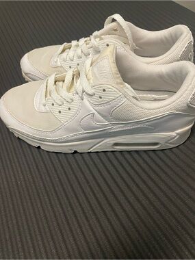 Nike White Low-Top Leather & Mesh Sneakers